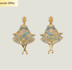 Gem Stone Drop Earring