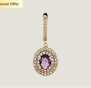 Gem Stone Drop Earring